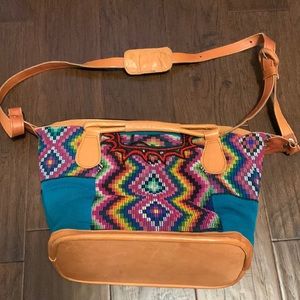 Humble Hilo Boho Leather Embroidered Bag